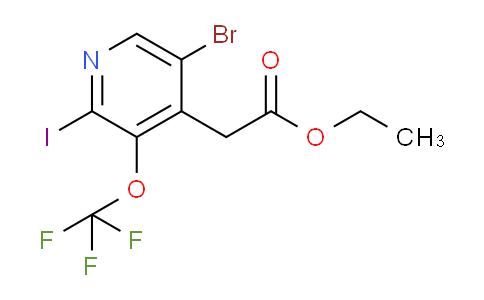 Ethyl 5-bromo-2-iodo-3-(trifluoromethoxy)pyridine-4-acetate