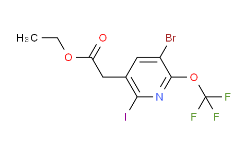 Ethyl 3-bromo-6-iodo-2-(trifluoromethoxy)pyridine-5-acetate