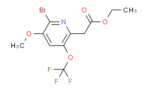 Ethyl 2-bromo-3-methoxy-5-(trifluoromethoxy)pyridine-6-acetate