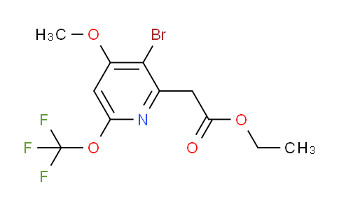 Ethyl 3-bromo-4-methoxy-6-(trifluoromethoxy)pyridine-2-acetate