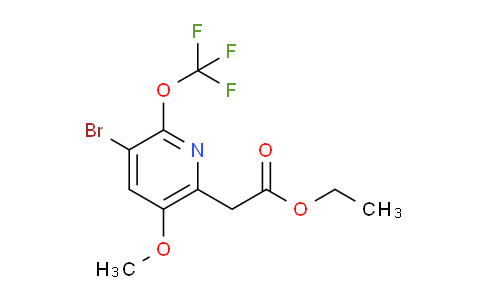 Ethyl 3-bromo-5-methoxy-2-(trifluoromethoxy)pyridine-6-acetate