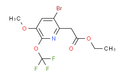 Ethyl 3-bromo-5-methoxy-6-(trifluoromethoxy)pyridine-2-acetate