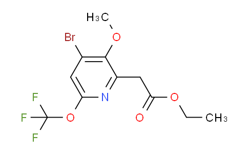 AM19763 | 1804579-31-4 | Ethyl 4-bromo-3-methoxy-6-(trifluoromethoxy)pyridine-2-acetate