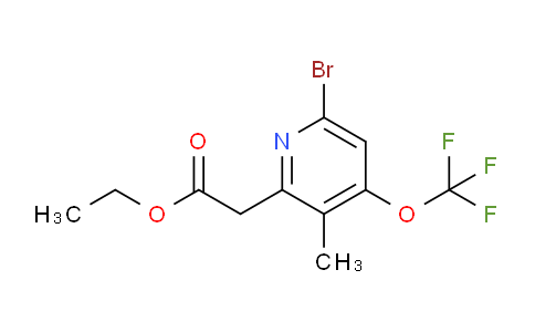 Ethyl 6-bromo-3-methyl-4-(trifluoromethoxy)pyridine-2-acetate