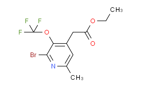 Ethyl 2-bromo-6-methyl-3-(trifluoromethoxy)pyridine-4-acetate