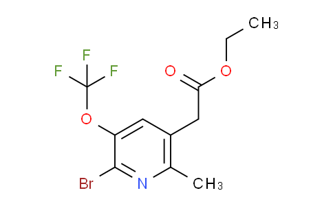 Ethyl 2-bromo-6-methyl-3-(trifluoromethoxy)pyridine-5-acetate