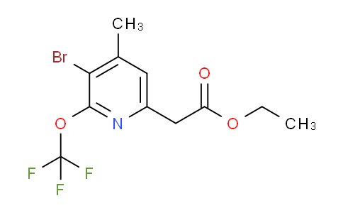 AM19802 | 1804615-85-7 | Ethyl 3-bromo-4-methyl-2-(trifluoromethoxy)pyridine-6-acetate