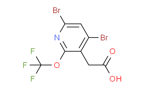 4,6-Dibromo-2-(trifluoromethoxy)pyridine-3-acetic acid