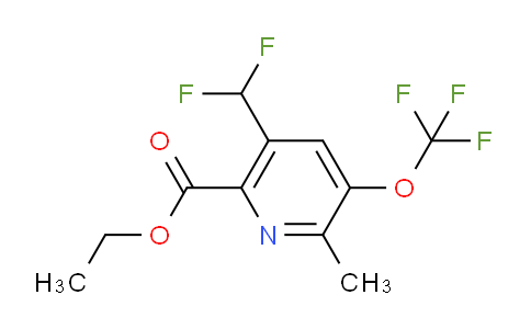 Ethyl 5-(difluoromethyl)-2-methyl-3-(trifluoromethoxy)pyridine-6-carboxylate