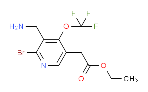 Ethyl 3-(aminomethyl)-2-bromo-4-(trifluoromethoxy)pyridine-5-acetate