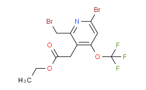 Ethyl 6-bromo-2-(bromomethyl)-4-(trifluoromethoxy)pyridine-3-acetate