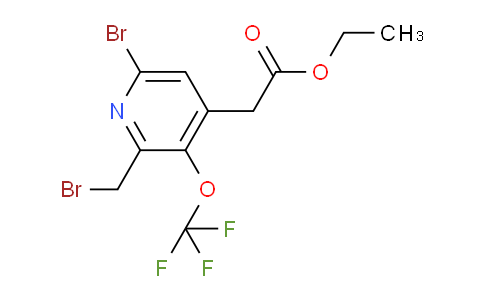 Ethyl 6-bromo-2-(bromomethyl)-3-(trifluoromethoxy)pyridine-4-acetate