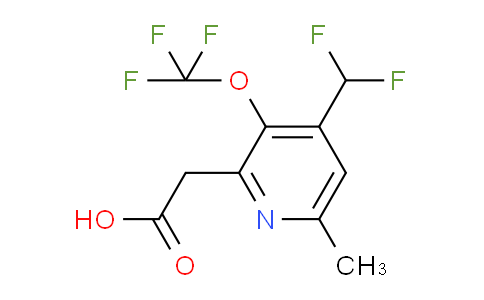 4-(Difluoromethyl)-6-methyl-3-(trifluoromethoxy)pyridine-2-acetic acid