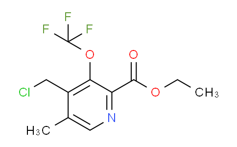 Ethyl 4-(chloromethyl)-5-methyl-3-(trifluoromethoxy)pyridine-2-carboxylate