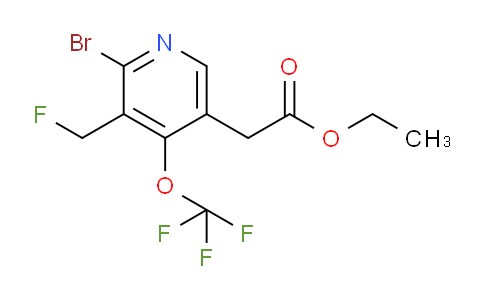 Ethyl 2-bromo-3-(fluoromethyl)-4-(trifluoromethoxy)pyridine-5-acetate
