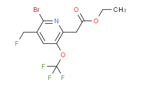 Ethyl 2-bromo-3-(fluoromethyl)-5-(trifluoromethoxy)pyridine-6-acetate