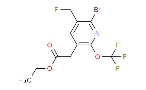 Ethyl 2-bromo-3-(fluoromethyl)-6-(trifluoromethoxy)pyridine-5-acetate