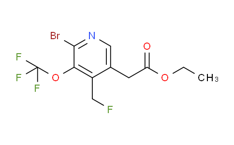 Ethyl 2-bromo-4-(fluoromethyl)-3-(trifluoromethoxy)pyridine-5-acetate
