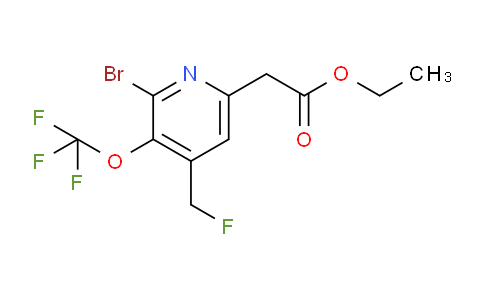 Ethyl 2-bromo-4-(fluoromethyl)-3-(trifluoromethoxy)pyridine-6-acetate