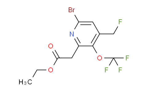 Ethyl 6-bromo-4-(fluoromethyl)-3-(trifluoromethoxy)pyridine-2-acetate