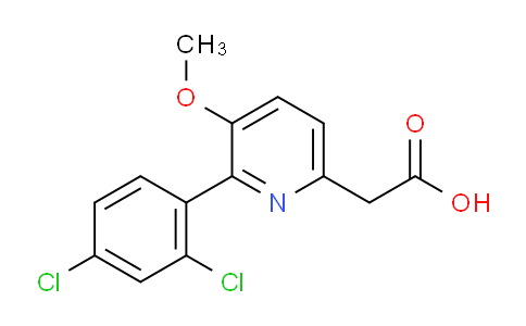 2-(2,4-Dichlorophenyl)-3-methoxypyridine-6-acetic acid