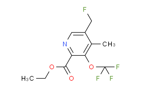 Ethyl 5-(fluoromethyl)-4-methyl-3-(trifluoromethoxy)pyridine-2-carboxylate