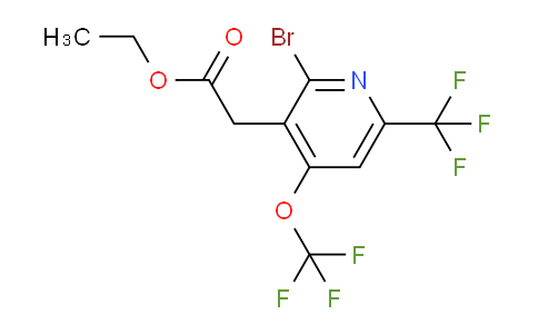Ethyl 2-bromo-4-(trifluoromethoxy)-6-(trifluoromethyl)pyridine-3-acetate