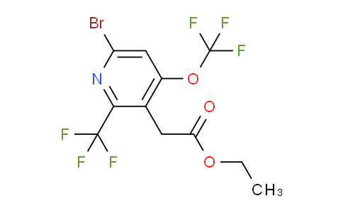 Ethyl 6-bromo-4-(trifluoromethoxy)-2-(trifluoromethyl)pyridine-3-acetate