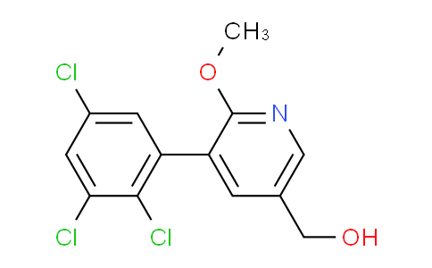 2-Methoxy-3-(2,3,5-trichlorophenyl)pyridine-5-methanol