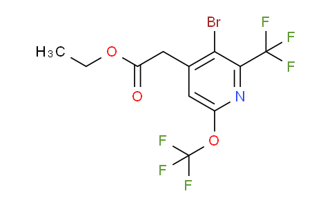 AM20170 | 1806078-96-5 | Ethyl 3-bromo-6-(trifluoromethoxy)-2-(trifluoromethyl)pyridine-4-acetate