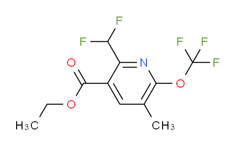 Ethyl 2-(difluoromethyl)-5-methyl-6-(trifluoromethoxy)pyridine-3-carboxylate