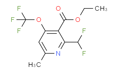 Ethyl 2-(difluoromethyl)-6-methyl-4-(trifluoromethoxy)pyridine-3-carboxylate