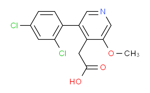 3-(2,4-Dichlorophenyl)-5-methoxypyridine-4-acetic acid