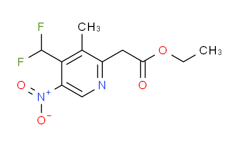 Ethyl 4-(difluoromethyl)-3-methyl-5-nitropyridine-2-acetate