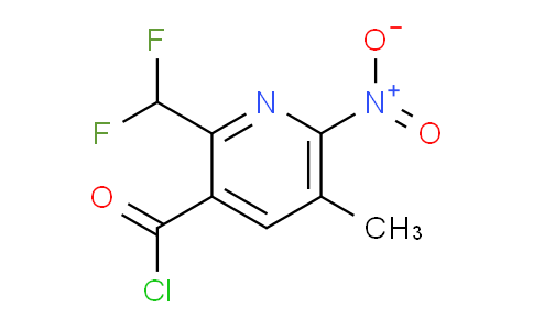 2-(Difluoromethyl)-5-methyl-6-nitropyridine-3-carbonyl chloride
