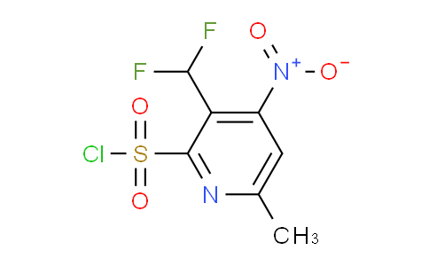 3-(Difluoromethyl)-6-methyl-4-nitropyridine-2-sulfonyl chloride