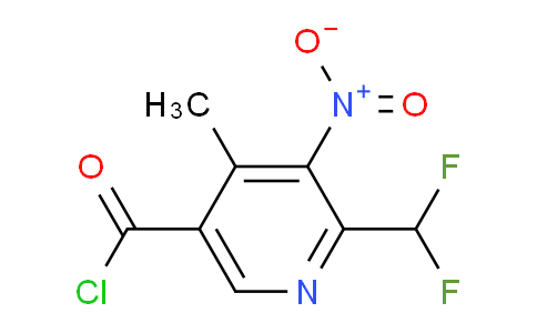 2-(Difluoromethyl)-4-methyl-3-nitropyridine-5-carbonyl chloride