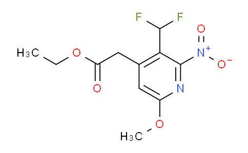 AM204339 | 1806035-90-4 | Ethyl 3-(difluoromethyl)-6-methoxy-2-nitropyridine-4-acetate