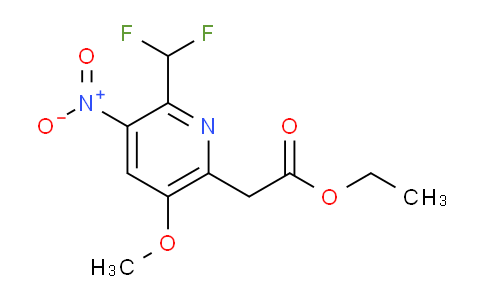 Ethyl 2-(difluoromethyl)-5-methoxy-3-nitropyridine-6-acetate