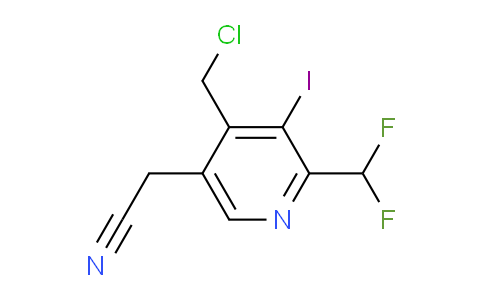 AM204495 | 1805621-08-2 | 4-(Chloromethyl)-2-(difluoromethyl)-3-iodopyridine-5-acetonitrile