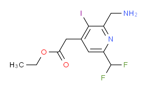 AM204665 | 1807098-90-3 | Ethyl 2-(aminomethyl)-6-(difluoromethyl)-3-iodopyridine-4-acetate