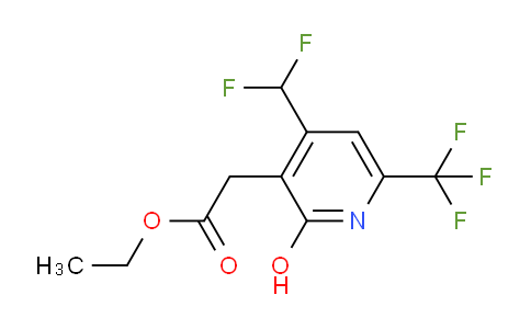 Ethyl 4-(difluoromethyl)-2-hydroxy-6-(trifluoromethyl)pyridine-3-acetate
