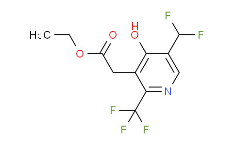 Ethyl 5-(difluoromethyl)-4-hydroxy-2-(trifluoromethyl)pyridine-3-acetate