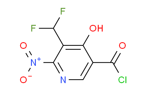 3-(Difluoromethyl)-4-hydroxy-2-nitropyridine-5-carbonyl chloride