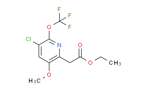 Ethyl 3-chloro-5-methoxy-2-(trifluoromethoxy)pyridine-6-acetate