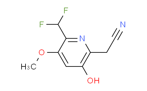 2-(Difluoromethyl)-5-hydroxy-3-methoxypyridine-6-acetonitrile