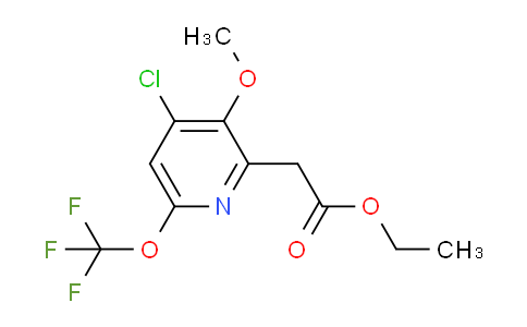 Ethyl 4-chloro-3-methoxy-6-(trifluoromethoxy)pyridine-2-acetate