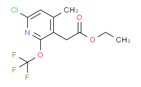 Ethyl 6-chloro-4-methyl-2-(trifluoromethoxy)pyridine-3-acetate