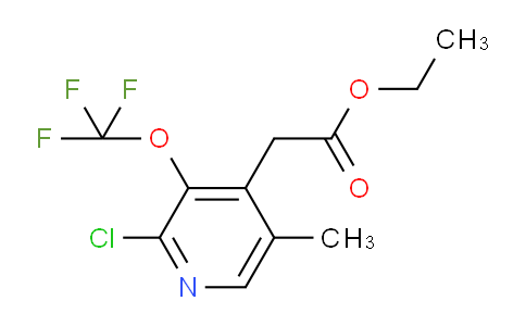 Ethyl 2-chloro-5-methyl-3-(trifluoromethoxy)pyridine-4-acetate