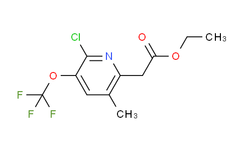 Ethyl 2-chloro-5-methyl-3-(trifluoromethoxy)pyridine-6-acetate